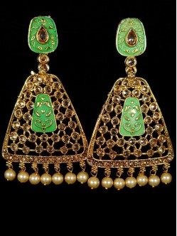 Reverse Ad Earrings With Meenakari Work